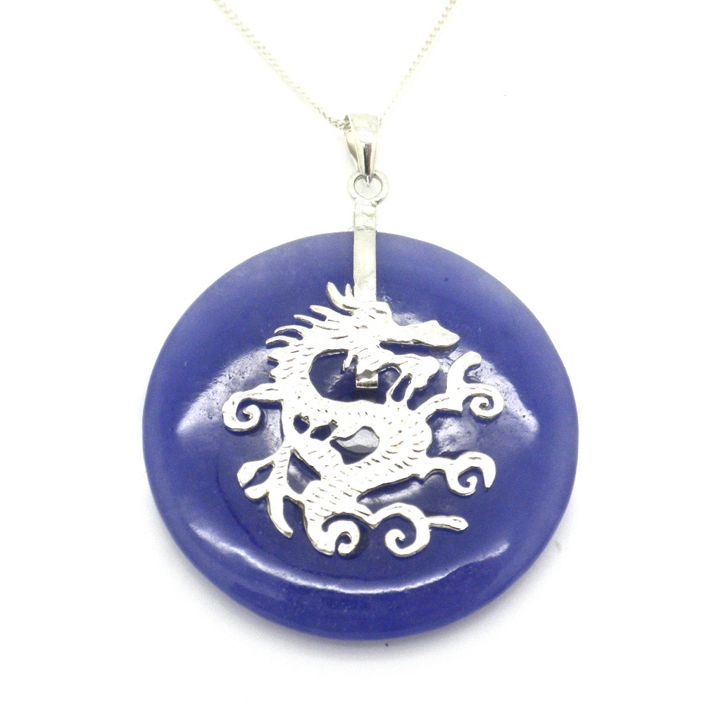 Beautiful Sterling Silver Jade Necklace